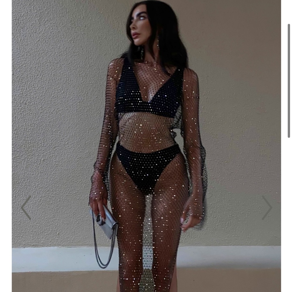 WORN ONCE - Black Sequin Dress